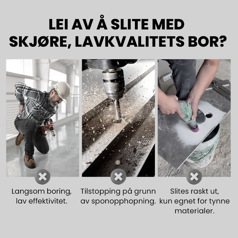 🔥2026 Hot Sale🔥Hög kvalitet 4-Flute Serrated Eccentric Drill Bit Set