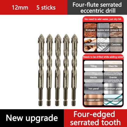 🔥2026 Hot Sale🔥Hög kvalitet 4-Flute Serrated Eccentric Drill Bit Set