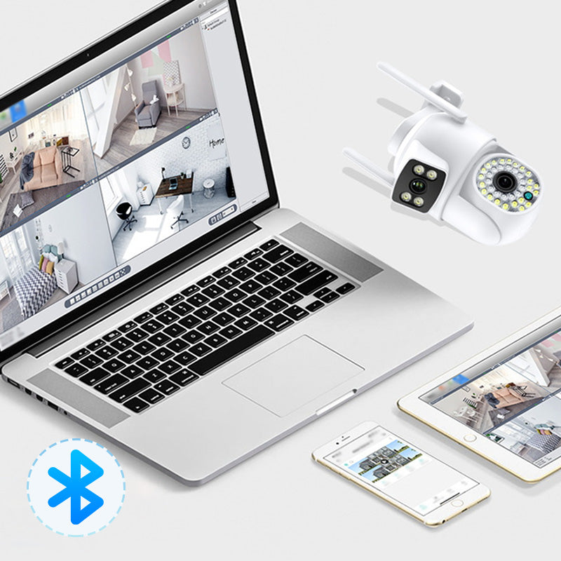 🔥Nya kampanjer - 50% procents rabatt🔥HD-övervakningskamera med dubbla linser och automatisk spårning