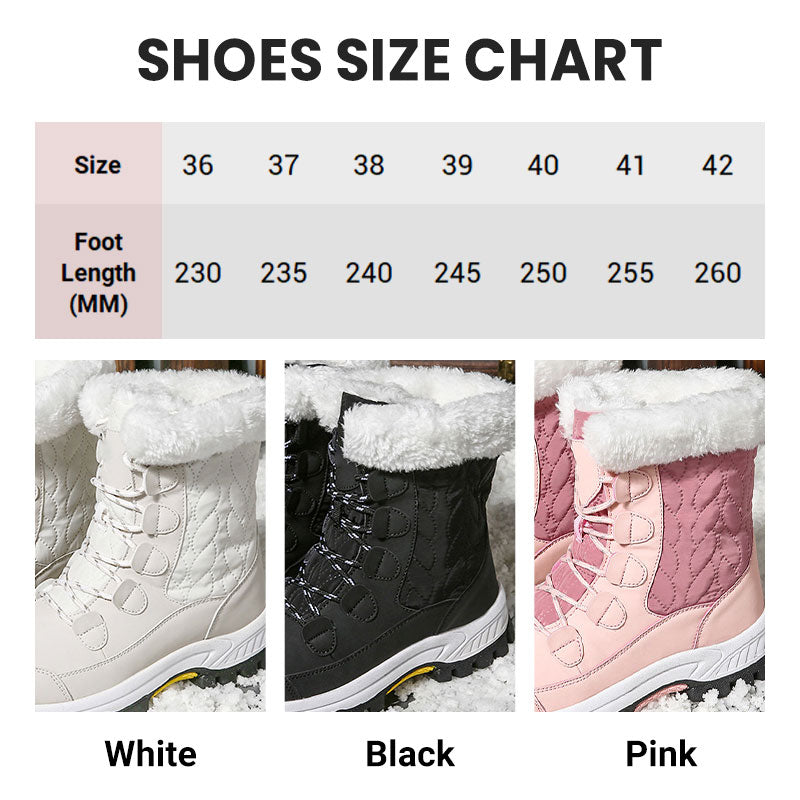 Fri leverans - Kvinnors trendiga utomhusvattentäta snöstövlar