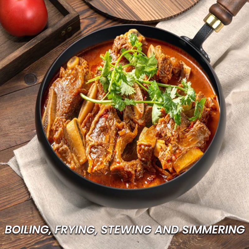 🔥Detta är sista dagen av kampanjen🔥Obelagd tjock järnpanna