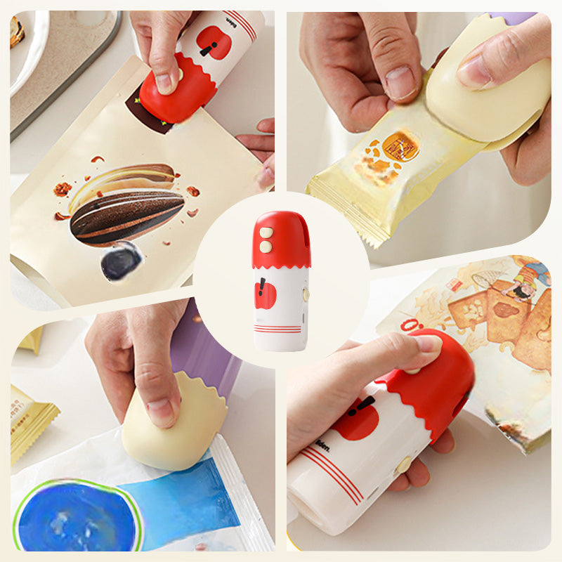 🔥Heta nyanlända🔥3-i-1 Mini Bag Sealer med försegling, påsöppning och vakuumutdragning