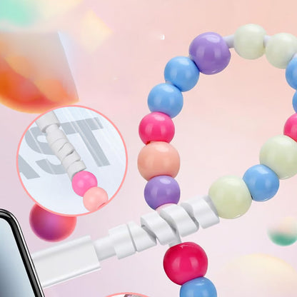 🔥Nya heta produkter🔥2-In-1 USB till typ-C ＆ Belysning Pärlbeströdd laddningsslad🌈